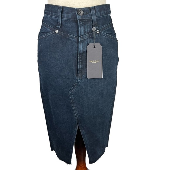 RAG & BONE SUPER HIGH-RISE PENCIL SKIRT IN OUTERBANKS‎ NWT WOMEN'S SIZE 23 - Picture 4 of 16
